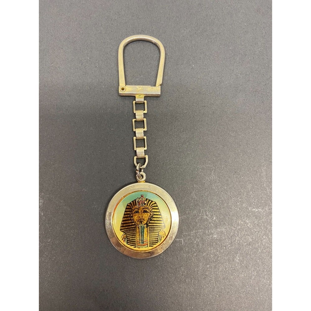 Vintage Tutankhamun Metal Keychain Souvenir